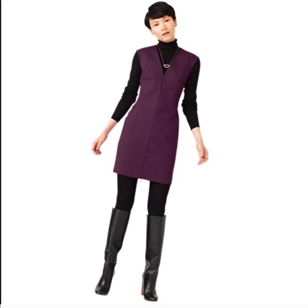 NWT Kate Spade Saturday Zipper Dress, Plum, 6
